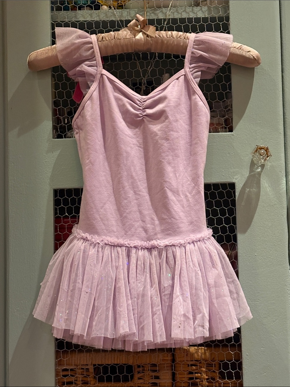 Little Girls Light Pink Sparkle Tutu Dance Dress